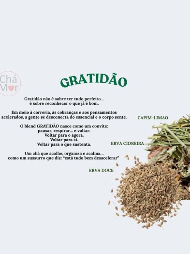 Blend - GRATIDÃO - Embalagem com 10 sachês